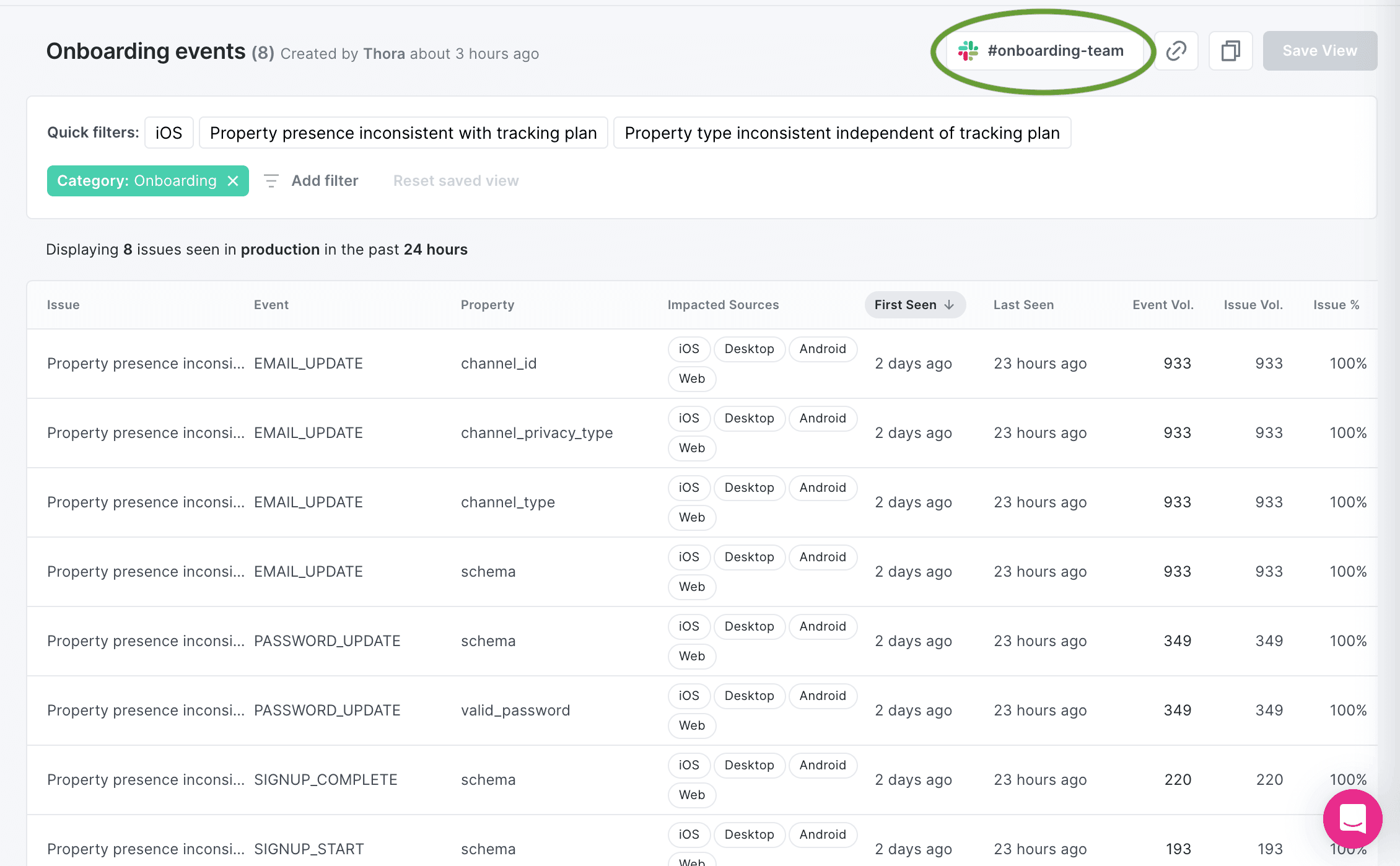 Image shows the Slack native modal where a Slack workspace and a channel have been selected and the Allow button highlighted.